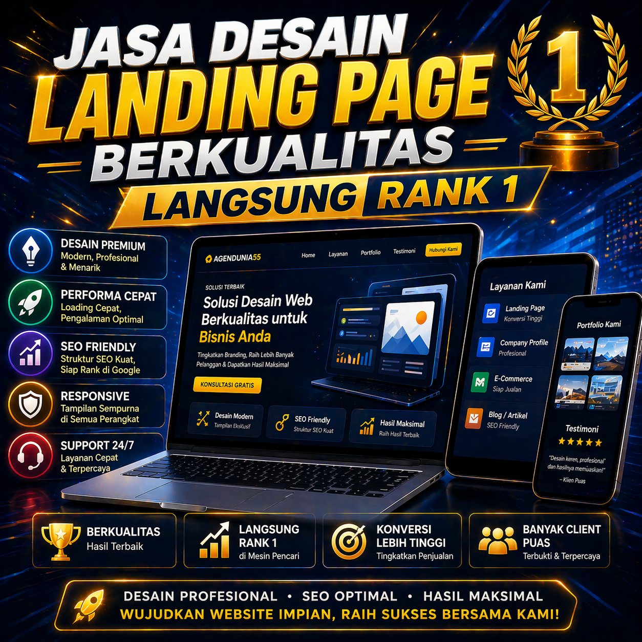 Landing Page yang Menjelaskan Cara Anda Menyederhanakan Ide Klien